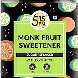5:15PM Monk Fruit Sweetener Powder with Erythritol 400 g | Monk Fruit Sugar Extract For Cooking & Baking | Natural Sugar Substitute-image-89