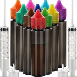 10pcs 60ml Soft PET Unicorn Dropper bottle liquid refill bottle liquid applicator Bottle (Black Bottle+Color Cap, 60ml x 10pcs)(Black Bottle+Color Cap, 60ml x 10pcs)-image-48