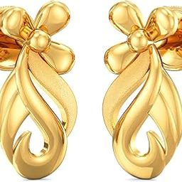 22KT Yellow Gold Stud Earrings for Girls-image-47