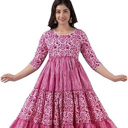 Women's Cotton Anarkali Maternity Feeding Kurti with Zipper | Comfortable & Elegant Pre and Post Pregnancy Kurta/Kurti Dress-image-65