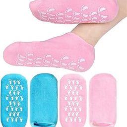 Menrexa Half Heel Silicone Gel Socks – Anti-Crack Moisturizing Heel & Foot Protector for Pain Relief, Dry Heels & Cracked Skin – Reusable Spa Gel Socks for Men & Women-image-55
