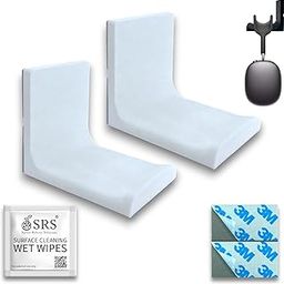 SRS® Table Mount Headphone Stand Holder Under Desk Headphone Hook Hanger Mount with Cable Organizer for All Gaming Headsets Pc Accessories Stick-on Adhesive Holder (Pack of 2, White)-image-80