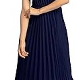 Women's Elegant Belted Pleated Sleeveess Short Dress Color-image-2