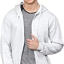 Men's Zip-Front Hoodie with Contrast Drawstring for Casual Wear | Hooded Neck | Long Sleeve | Zipper Closure |Cotton Sweatshirt Crafted with Comfort Fit for Everyday Wear-picture-0