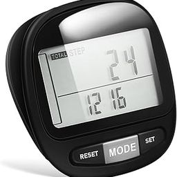 POPETPOP Step Counter Pedometer Clip for Women Seniors Digital Display Accurate Step Counter Compact Portable-image-37