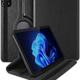 Casotec Flip Cover for Itel Pad ONE 10.1 inch | 360° Rotating Back Cover | Leather Finish | Pencil Holder | Multi-Angle Stand Cover for Itel Pad ONE 10.1 inch - Black-picture-40