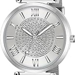 Mesh-Type Stainless Steel Chain Analog Wrist Watch for Women (Silver Dial) | LD-L189-SLV-CH-image-25