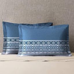 Trident Soft Comfort Pillow Covers Set of 2, 100% Cotton Pillow Covers, 210 TC, Soft and Breathable, Standard Size (46 cm x 69 cm) - Ice Dust-7