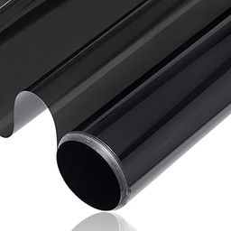 Black Privacy Sheet for Glass-Window/Door Covering Home Solar Heat Control,Static Cling, Anti Uv Window Film | One Way Glass Window Sticker for Home & Office Smooth Glass || (20 x 80 Inch)-68