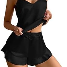 Satin Silk Flare Sexy Pajama Set, Night Dress for Women, Babydoll Set for Honeymoon-image-82