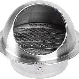 Wall-Mountable Air Soffit Vent, Vent Cowl 304 Stainless Steel Wall Air Vent Louvers Grill Bull Nosed Extractor Cover Chimney Cowl Cap,80mm-image-62