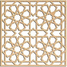 Haoser Pine MDF-3mm Wooden Panel for Room Divider/Partition, Wall Decor Pack of 1 Geometric Laser Cut Carved Panel (Panle-3_LxW-30x30cm)-image-88