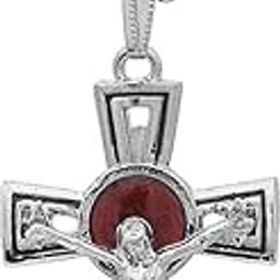 Metal Jesus Cross Crucifix Rosary Prayer Bead Necklace Christian Pendant Locket Jewellery for Men | Women | Boys | Girls-image-62
