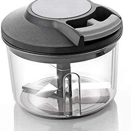 KRIJMO 650Ml Handy Plastic Chopper with Pull Cord Technology and 3 Stainless Steel Blades Eco Friendly Design Vegetable and Fruit Chopper (Multicolor)-image-63
