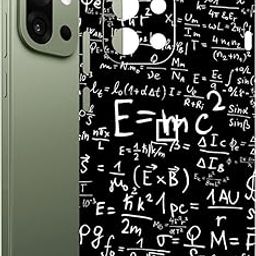 AtOdds Mobile Skin Sticker Wrap | Compatible for ONEPLUS 13S (5G) | Scratchproof Matte Finish | Full Coverage for All Sides & Camera Protection (E=mc2)-image-40