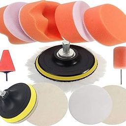 DIY Crafts 1x 7x1, 3"inch Kit, 7 Pcs Gross Polishing Buffing Pad Kit Car Polisher M10/14 Drill Adapter Car Polish Sponge Wheel Kit Car Wash Cleaning Tools Cleanin (1x 7x1, 3"inch Kit)-picture-9