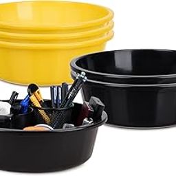Homestic Pack of 6 Desk Organizer | Stationery Organizer | Multipurpose Storage Organizer | Office Supplies for Pen-Pencil-Staplers | Desktop Organizer | 6 LTR | Yellow & Black-image-61