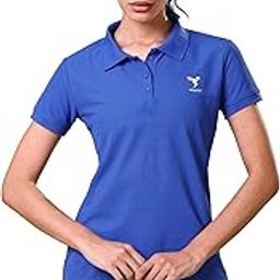 Women's Slim Fit Solid Half Sleeve Polo Matpiq T-Shirt with Techno Dry, Anti Static for Regular Use-23