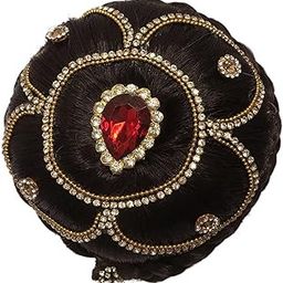 GadinFashion Stone Design Juda Bun Extension For Women And Girls Hair Accessories Brown-image-7