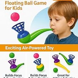 Float a Ball Blow Pipe Toy – 2-Pack | Fun Air-Powered Floating Ball Game for Kids | Breath Control & Coordination Game | Party Favor & Sensory Play Toy for Age 4+-image-26