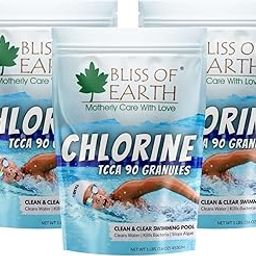 Bliss of Earth Japanese Chlorine Powder for Pool, Clean & Clear Swimming Pool, Kills Bacteria & Stops Algae, Pool Disinfectant Granular Chlorine, 3x453gm-image-81