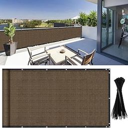 DearHouse Balcony Privacy Screen Shield Cover, 3.5ft x16.5ft, Includes 35 pc Cable Ties for Porch Deck Outdoor Backyard Patio-image-54