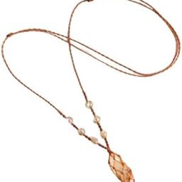 Madhav Crystal Natural Citrine Protection Pendant || Citrine Crystal || Yoga Meditation Reiki Healing Stone for Woman and Man-image-59