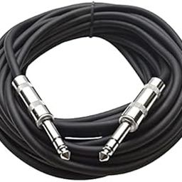 KEBILSHOP 6.35 mm Trs 1/4 Guitar Cable - 6.35mm Stereo Jack Instrument Cable,electric guitar cable for amplifier Bass,Electric Mandolin,TRS SILVER JACK (3 Meter/9.8 Feet)-23