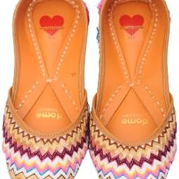 Tasco Global Cushioned Hand Made Designer Embroidered Women Mojari Jutti Beige Kundan Work for Women & Girls-image-60