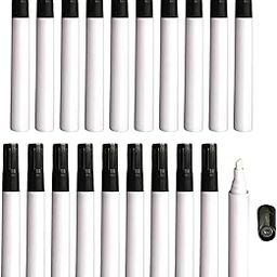 Club Bollywood®10Pcs Empty Whiteboard Pen Blank Paint Whiteboard Pen Barrels Tube Marker White Rod Oblique-image-10