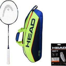 HEAD IGNITION 400 BADMINTON RACKET WITH KITBAG XENON 600 AND BOAST 65 BADMINTON STRING ORANGE-4