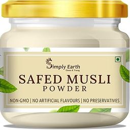 Simply Earth Organic Safed Musli Root Powder | Ayurvedic for Stamina, Performance & Energy | Siva Musli Podi/Shweta Musli Hudi | No Added Preservatives - 100 GM-image-77