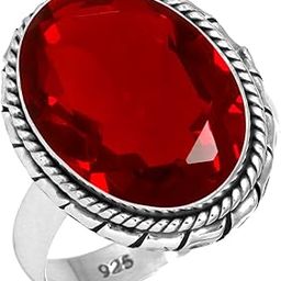 925 Sterling Silver Handmade Ring for Women 12x16 Oval Gemstone Costume Silver Jewelry for Gift (99035_R)-image-50