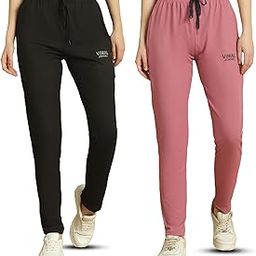 Solid Regular Fit Polyster Lycra Trackpant for Women-Pack of 2-MACK636032-image-10