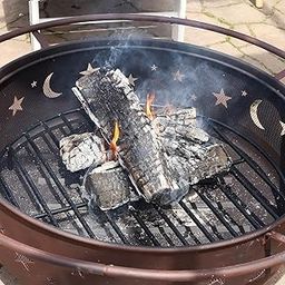 HOMSUN Classic Round Fire Pit Grate Fire Pit Grate - Heavy-Duty Steel - Round Firewood Grate for Outdoor Firepits - 7.5-Inch Black-image-32