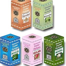 INDRA SUGANDH BHANDAR Khus Gulab Mogra Chandan Kewda Cooler Perfumes -Combo of 5-image-5