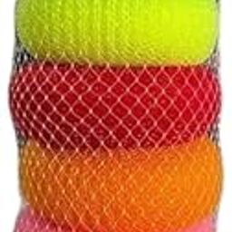 Nylon Bath Scrubber Sponge Pouf Body Scrubber | Bathing Round Loofah | Plastic Juna Loofah | Scrub (Pack of 6, Multicolour)-picture-30