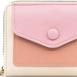 Stylish Dual Color RFID Blocking Wallet for Women and Girls, Luxury PU Leather Three Layer Stylish Wallet for Women and Girls (Pink)-image-11