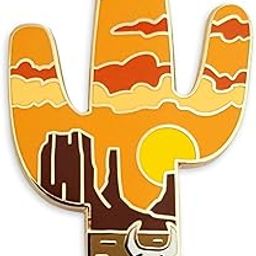 Desert Cactus Sunset Enamel Lapel Pin-14