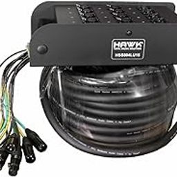 Hawk 12 Channel Snake Cable, 15 Meters, XLR, Black, 8 Inputs, 4 Returns, Live, Installation, Rental, Stage Box, Warranty-0