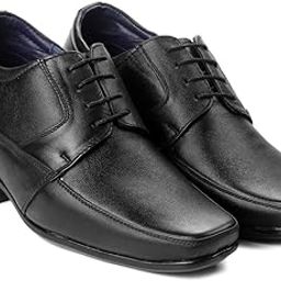 Men's 3 Inch Hidden Height Elevator Office Wear Derby Faux Leather Formal Lace-Up Shoe-image-6