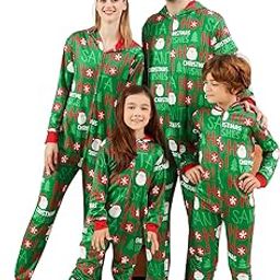 Matching Christmas Onesies Pajamas for Family, Holiday PJs for Women/Men/Kids/Couples/Adult, Vacation Cute Printed Loungewear-image-23