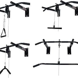 IBS Heavy Duty Pull Up & Chin Up Bar – Wall Mounted with Lats, Tricep & U Bar – Strong & Durable Iron Fitness Accessory for Home Gym –Color Black-picture-26