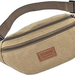 bnf®Fashionable Waist Pack Bag Lightweight Canvas Fanny Pack for Biking Shopping Khaki|Sporting Goods | Outdoor Sports |1 Fanny Pack Waist-image-43