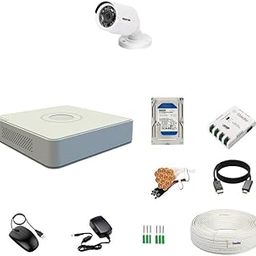 Clocite HIKVISION 4 Channel DVR with 2MP 1 Bullet Cameras (Day/Night Vision) + 500GB HDD + Cable Roll (1+3) 4 CH Power Supply + BNC & DC Full Combo Kit-14