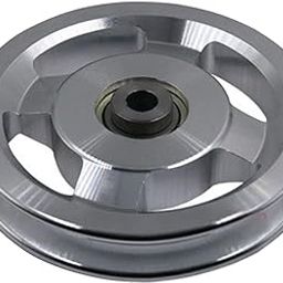 ATORSE Bearing Pulley Wheel Cable Gym Fitness Equipment Part Universal 114mm Silver-image-45
