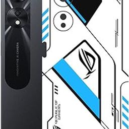 AtOdds - Oppo A78 (5G) Mobile Back Skin Rear Screen Guard Protector Film Wrap (Coverage - Back+Camera+Sides) (Rog Blue)-image-44