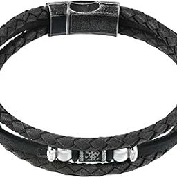 Slate Stride Leather Bracelet-24
