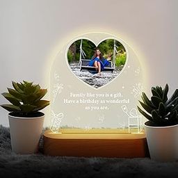MerchX Personalized,Customized Tabletop Photo Frame Acrylic Printed Happy Birthday LED Table Lamp/Plaque Personalised with Birthday Decoration/Gift for Family,Friend & Special one Design-28-image-81