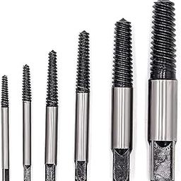 Inditrust 6 Pcs Broken Bolt Extractor Kit, Pipe Screw Extractor Set, Damaged Bolt Water Pipe Remover Set for 1/8 to 1 inch Thread Broken Stud, Screw, Bolt Easy Back Out-image-39